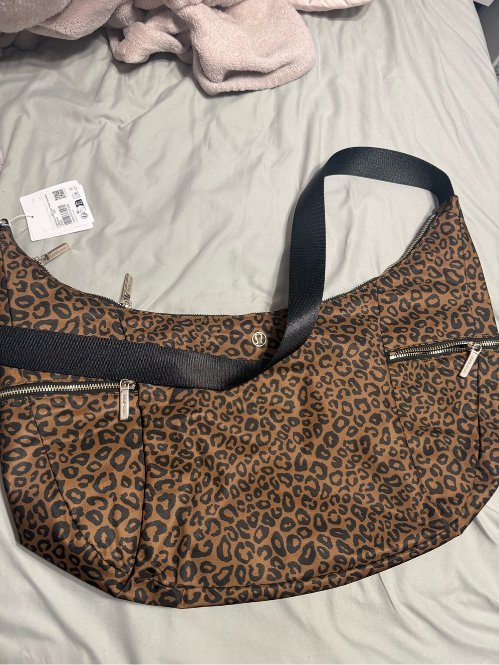 lululemon athletica Leopard Print Crossbody Bag in Brown and Black